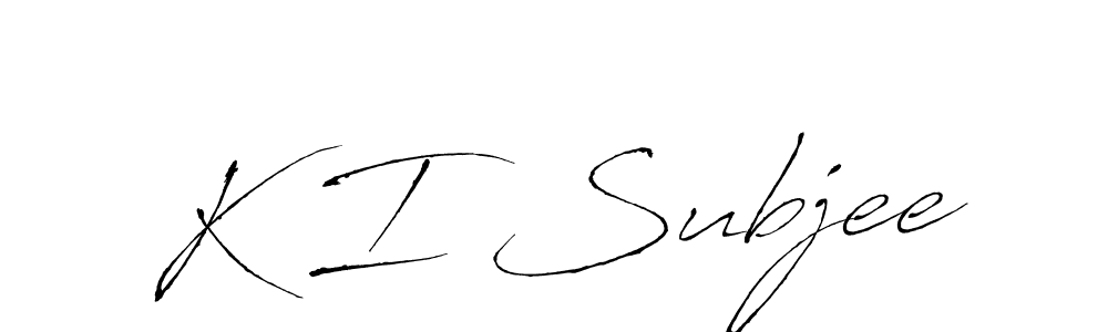Also we have K I Subjee name is the best signature style. Create professional handwritten signature collection using Antro_Vectra autograph style. K I Subjee signature style 6 images and pictures png
