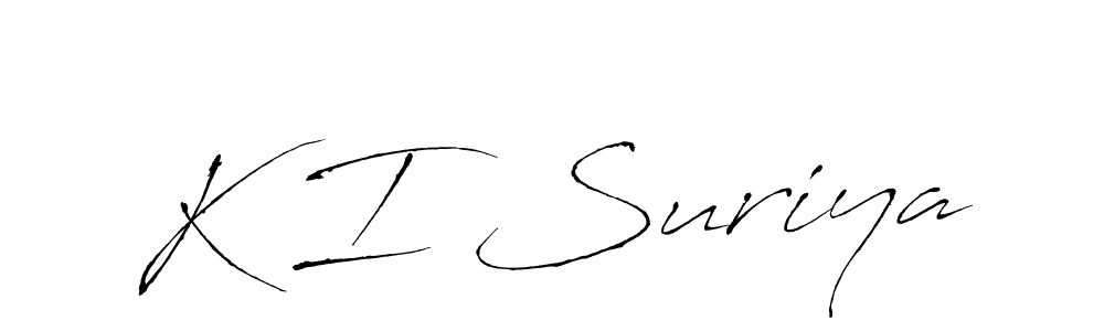 Also we have K I Suriya name is the best signature style. Create professional handwritten signature collection using Antro_Vectra autograph style. K I Suriya signature style 6 images and pictures png