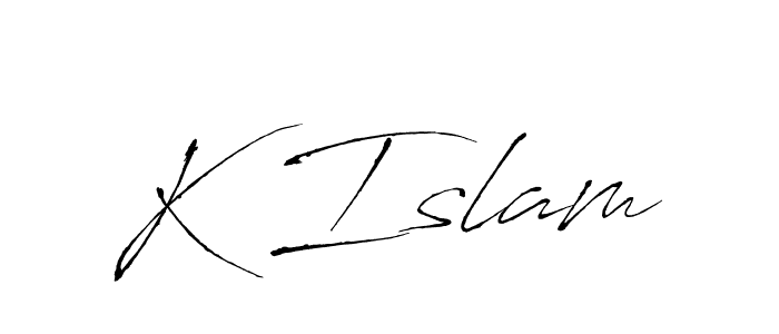 Also You can easily find your signature by using the search form. We will create K Islam name handwritten signature images for you free of cost using Antro_Vectra sign style. K Islam signature style 6 images and pictures png