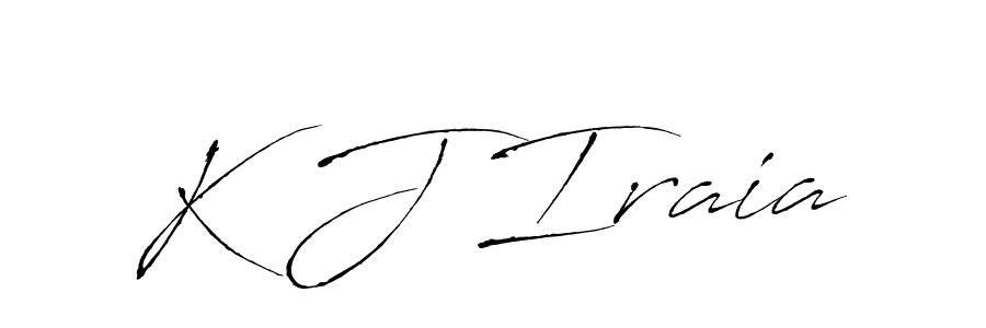 How to make K J Iraia name signature. Use Antro_Vectra style for creating short signs online. This is the latest handwritten sign. K J Iraia signature style 6 images and pictures png