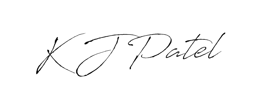 Make a beautiful signature design for name K J Patel. With this signature (Antro_Vectra) style, you can create a handwritten signature for free. K J Patel signature style 6 images and pictures png