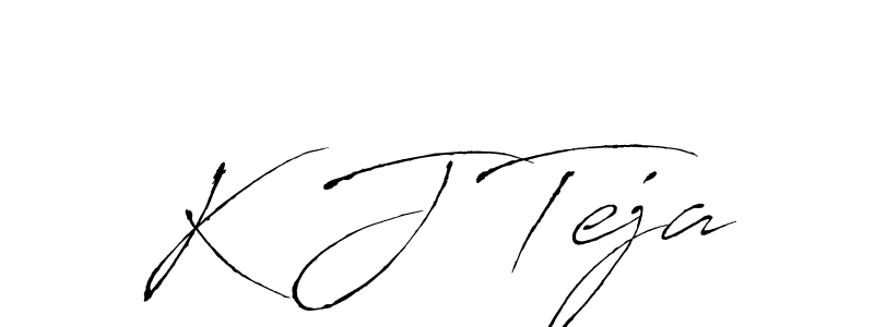 Use a signature maker to create a handwritten signature online. With this signature software, you can design (Antro_Vectra) your own signature for name K J Teja. K J Teja signature style 6 images and pictures png