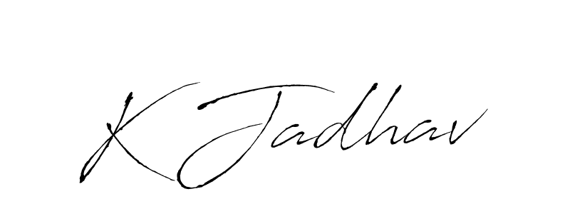 Also we have K Jadhav name is the best signature style. Create professional handwritten signature collection using Antro_Vectra autograph style. K Jadhav signature style 6 images and pictures png