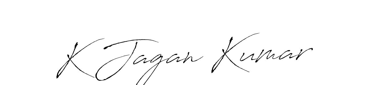 How to make K Jagan Kumar name signature. Use Antro_Vectra style for creating short signs online. This is the latest handwritten sign. K Jagan Kumar signature style 6 images and pictures png