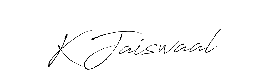 The best way (Antro_Vectra) to make a short signature is to pick only two or three words in your name. The name K Jaiswaal include a total of six letters. For converting this name. K Jaiswaal signature style 6 images and pictures png