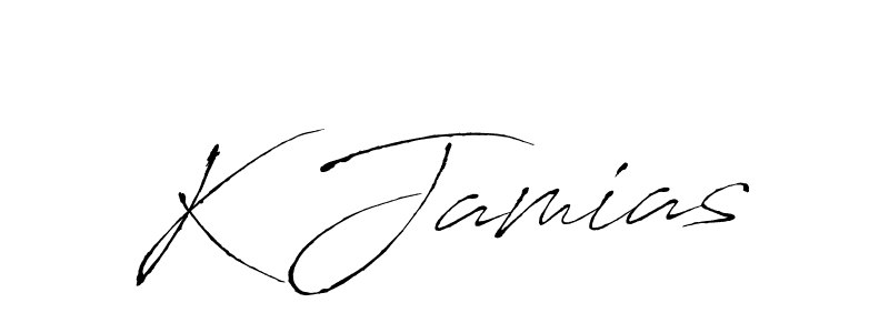 How to make K Jamias signature? Antro_Vectra is a professional autograph style. Create handwritten signature for K Jamias name. K Jamias signature style 6 images and pictures png