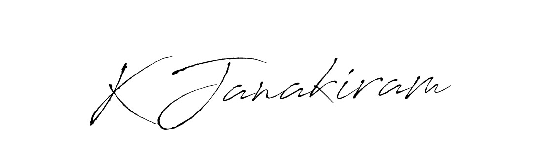 Design your own signature with our free online signature maker. With this signature software, you can create a handwritten (Antro_Vectra) signature for name K Janakiram. K Janakiram signature style 6 images and pictures png