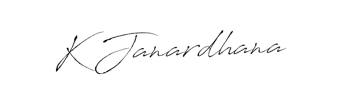 Create a beautiful signature design for name K Janardhana. With this signature (Antro_Vectra) fonts, you can make a handwritten signature for free. K Janardhana signature style 6 images and pictures png