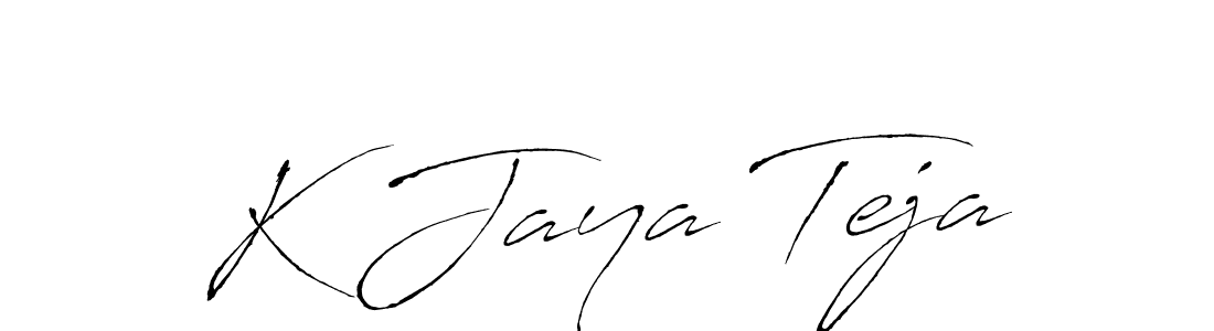 if you are searching for the best signature style for your name K Jaya Teja. so please give up your signature search. here we have designed multiple signature styles  using Antro_Vectra. K Jaya Teja signature style 6 images and pictures png