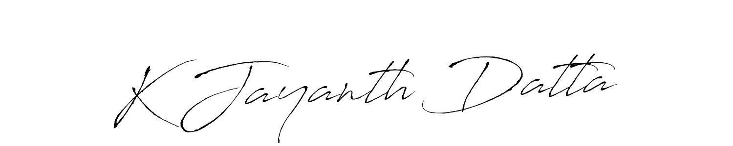 How to make K Jayanth Datta name signature. Use Antro_Vectra style for creating short signs online. This is the latest handwritten sign. K Jayanth Datta signature style 6 images and pictures png