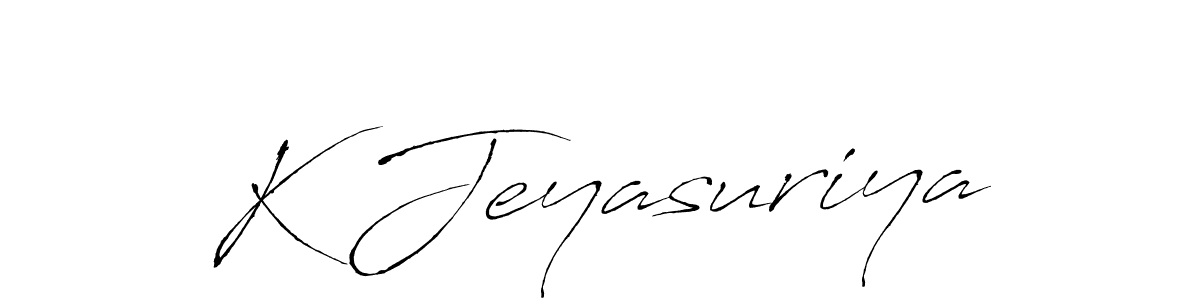 How to make K Jeyasuriya signature? Antro_Vectra is a professional autograph style. Create handwritten signature for K Jeyasuriya name. K Jeyasuriya signature style 6 images and pictures png