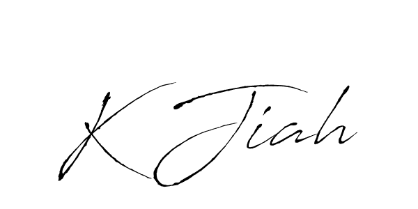 if you are searching for the best signature style for your name K Jiah. so please give up your signature search. here we have designed multiple signature styles  using Antro_Vectra. K Jiah signature style 6 images and pictures png