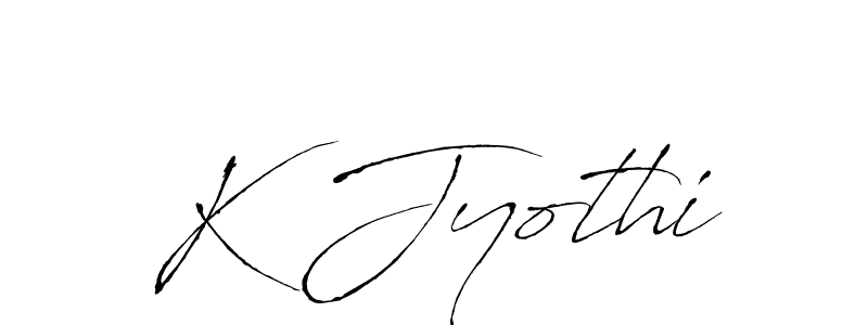 How to make K Jyothi name signature. Use Antro_Vectra style for creating short signs online. This is the latest handwritten sign. K Jyothi signature style 6 images and pictures png