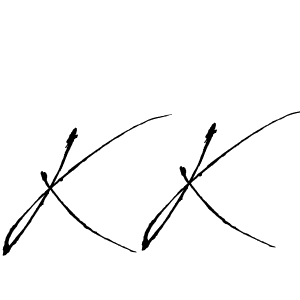 Create a beautiful signature design for name K K. With this signature (Antro_Vectra) fonts, you can make a handwritten signature for free. K K signature style 6 images and pictures png