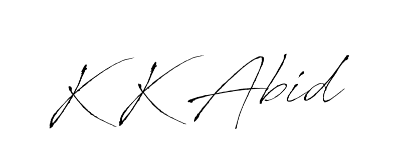 Use a signature maker to create a handwritten signature online. With this signature software, you can design (Antro_Vectra) your own signature for name K K Abid. K K Abid signature style 6 images and pictures png