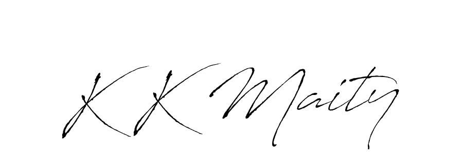 Create a beautiful signature design for name K K Maity. With this signature (Antro_Vectra) fonts, you can make a handwritten signature for free. K K Maity signature style 6 images and pictures png