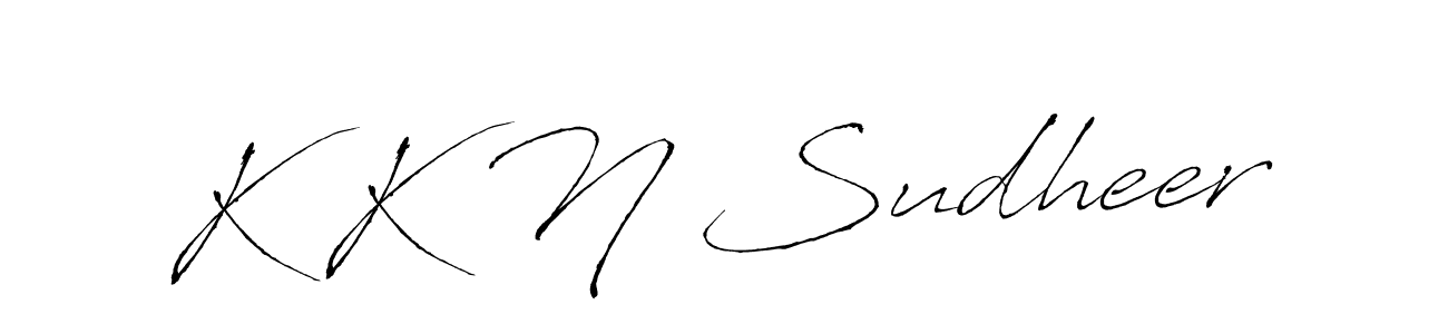 K K N Sudheer stylish signature style. Best Handwritten Sign (Antro_Vectra) for my name. Handwritten Signature Collection Ideas for my name K K N Sudheer. K K N Sudheer signature style 6 images and pictures png