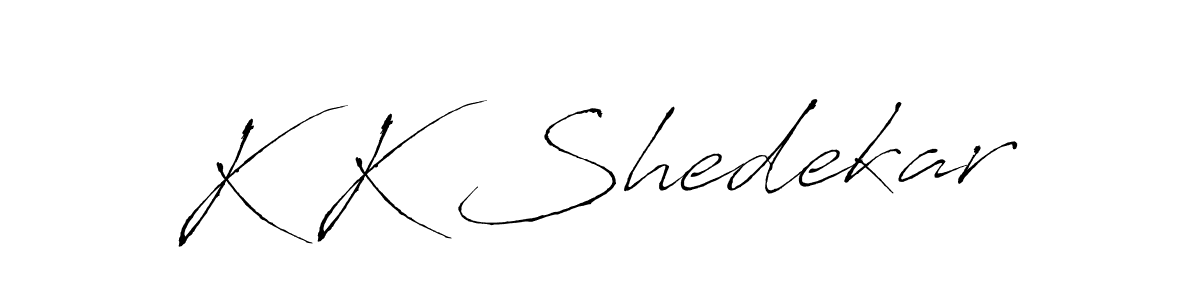 Design your own signature with our free online signature maker. With this signature software, you can create a handwritten (Antro_Vectra) signature for name K K Shedekar. K K Shedekar signature style 6 images and pictures png