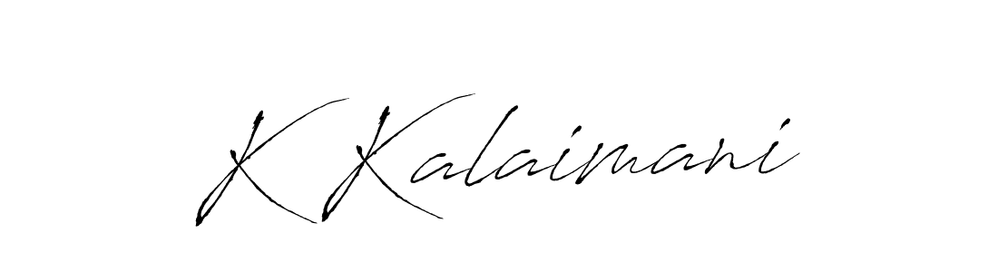 Also we have K Kalaimani name is the best signature style. Create professional handwritten signature collection using Antro_Vectra autograph style. K Kalaimani signature style 6 images and pictures png