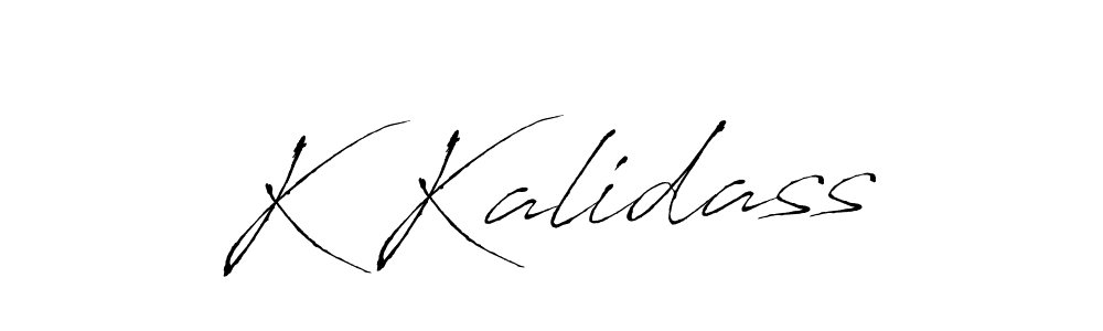 Make a beautiful signature design for name K Kalidass. With this signature (Antro_Vectra) style, you can create a handwritten signature for free. K Kalidass signature style 6 images and pictures png