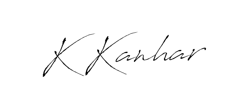 How to Draw K Kanhar signature style? Antro_Vectra is a latest design signature styles for name K Kanhar. K Kanhar signature style 6 images and pictures png