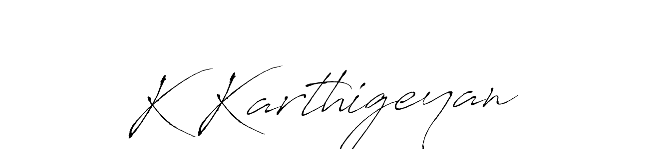 Design your own signature with our free online signature maker. With this signature software, you can create a handwritten (Antro_Vectra) signature for name K Karthigeyan. K Karthigeyan signature style 6 images and pictures png