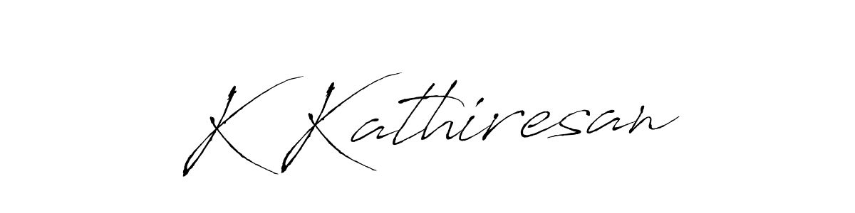 Design your own signature with our free online signature maker. With this signature software, you can create a handwritten (Antro_Vectra) signature for name K Kathiresan. K Kathiresan signature style 6 images and pictures png