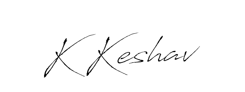 K Keshav stylish signature style. Best Handwritten Sign (Antro_Vectra) for my name. Handwritten Signature Collection Ideas for my name K Keshav. K Keshav signature style 6 images and pictures png