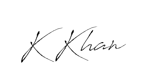 Similarly Antro_Vectra is the best handwritten signature design. Signature creator online .You can use it as an online autograph creator for name K Khan. K Khan signature style 6 images and pictures png