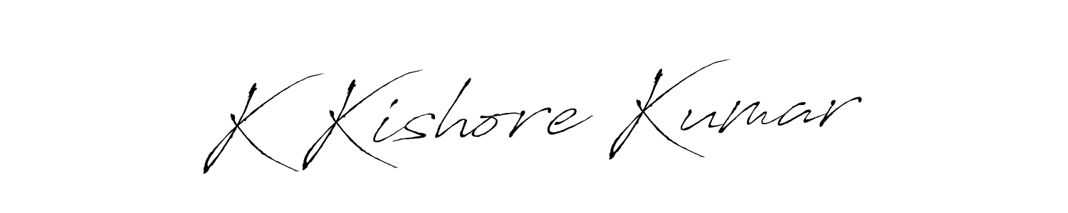 Design your own signature with our free online signature maker. With this signature software, you can create a handwritten (Antro_Vectra) signature for name K Kishore Kumar. K Kishore Kumar signature style 6 images and pictures png