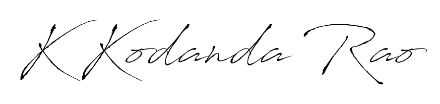 Create a beautiful signature design for name K Kodanda Rao. With this signature (Antro_Vectra) fonts, you can make a handwritten signature for free. K Kodanda Rao signature style 6 images and pictures png