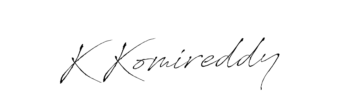 K Komireddy stylish signature style. Best Handwritten Sign (Antro_Vectra) for my name. Handwritten Signature Collection Ideas for my name K Komireddy. K Komireddy signature style 6 images and pictures png