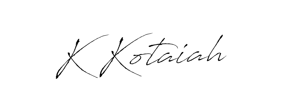 You should practise on your own different ways (Antro_Vectra) to write your name (K Kotaiah) in signature. don't let someone else do it for you. K Kotaiah signature style 6 images and pictures png