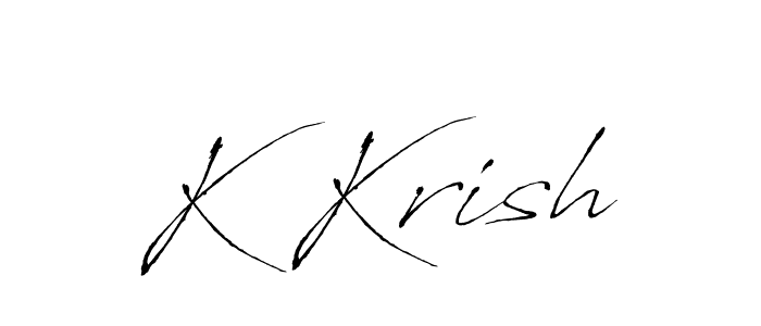 How to Draw K Krish signature style? Antro_Vectra is a latest design signature styles for name K Krish. K Krish signature style 6 images and pictures png