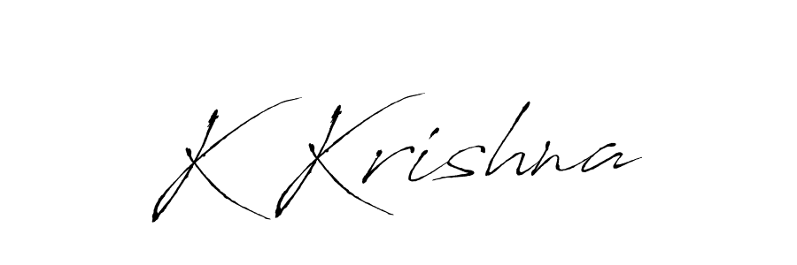 Create a beautiful signature design for name K Krishna. With this signature (Antro_Vectra) fonts, you can make a handwritten signature for free. K Krishna signature style 6 images and pictures png