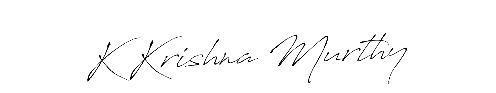 The best way (Antro_Vectra) to make a short signature is to pick only two or three words in your name. The name K Krishna Murthy include a total of six letters. For converting this name. K Krishna Murthy signature style 6 images and pictures png