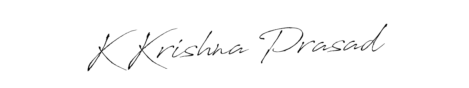 Make a beautiful signature design for name K Krishna Prasad. With this signature (Antro_Vectra) style, you can create a handwritten signature for free. K Krishna Prasad signature style 6 images and pictures png
