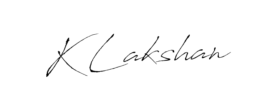 How to make K Lakshan name signature. Use Antro_Vectra style for creating short signs online. This is the latest handwritten sign. K Lakshan signature style 6 images and pictures png