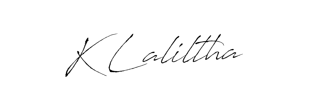 How to make K Laliltha signature? Antro_Vectra is a professional autograph style. Create handwritten signature for K Laliltha name. K Laliltha signature style 6 images and pictures png