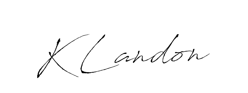 Best and Professional Signature Style for K Landon. Antro_Vectra Best Signature Style Collection. K Landon signature style 6 images and pictures png