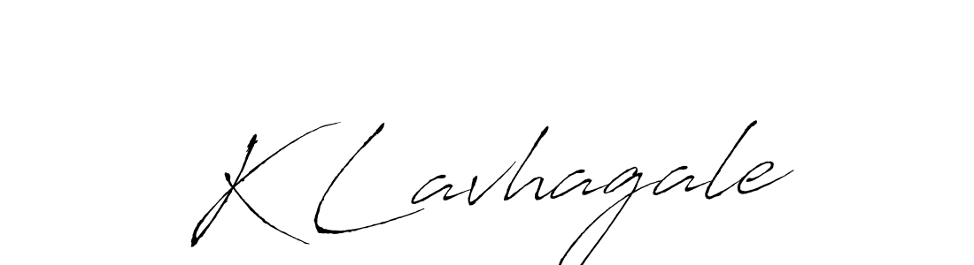 Create a beautiful signature design for name K Lavhagale. With this signature (Antro_Vectra) fonts, you can make a handwritten signature for free. K Lavhagale signature style 6 images and pictures png