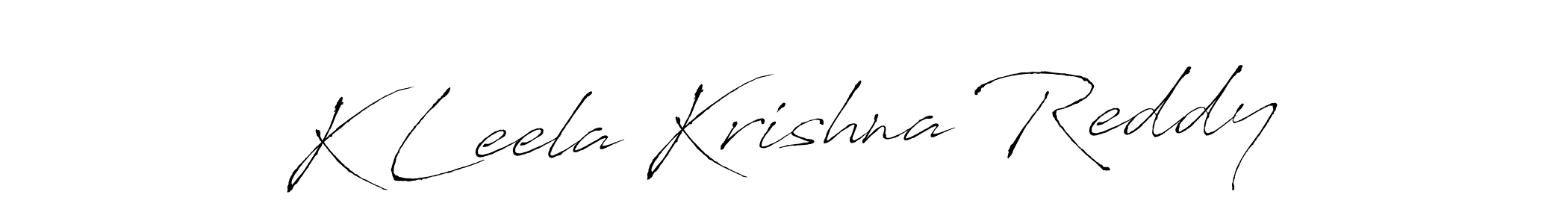 Create a beautiful signature design for name K Leela Krishna Reddy. With this signature (Antro_Vectra) fonts, you can make a handwritten signature for free. K Leela Krishna Reddy signature style 6 images and pictures png