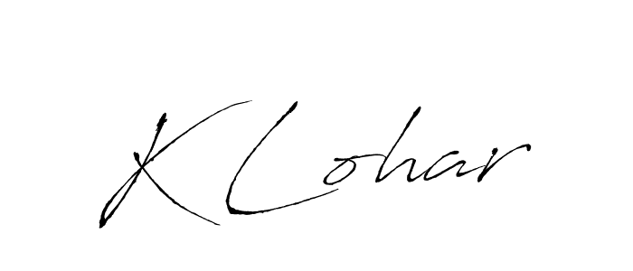 How to make K Lohar name signature. Use Antro_Vectra style for creating short signs online. This is the latest handwritten sign. K Lohar signature style 6 images and pictures png