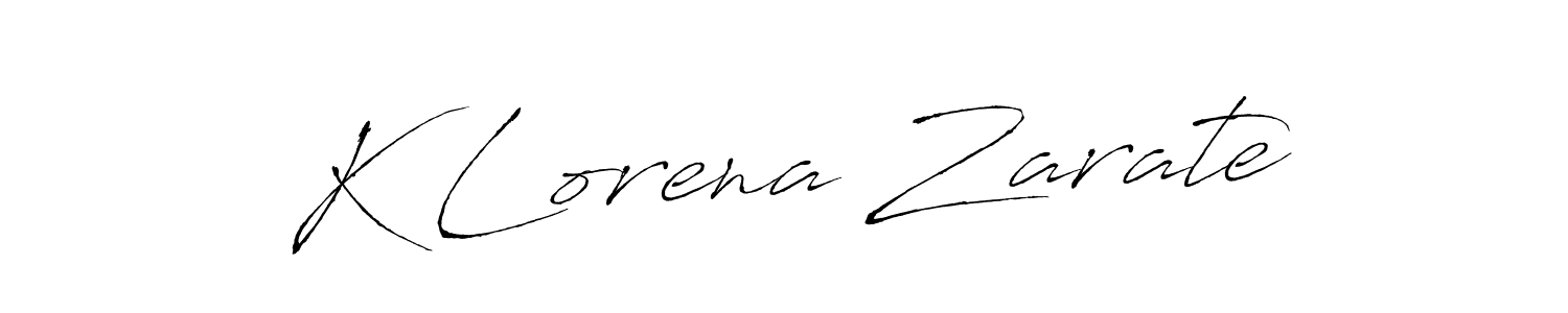 It looks lik you need a new signature style for name K Lorena Zarate. Design unique handwritten (Antro_Vectra) signature with our free signature maker in just a few clicks. K Lorena Zarate signature style 6 images and pictures png