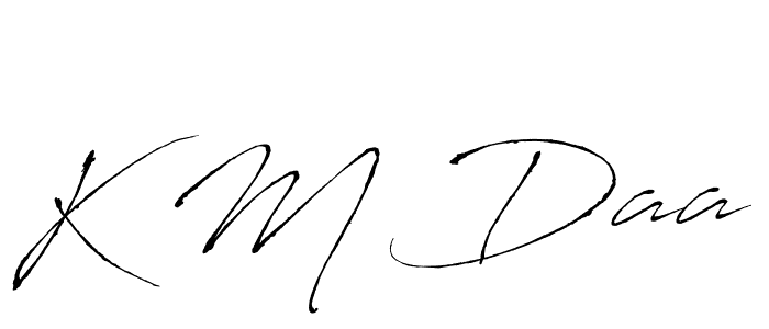 Also we have K M Daa name is the best signature style. Create professional handwritten signature collection using Antro_Vectra autograph style. K M Daa signature style 6 images and pictures png