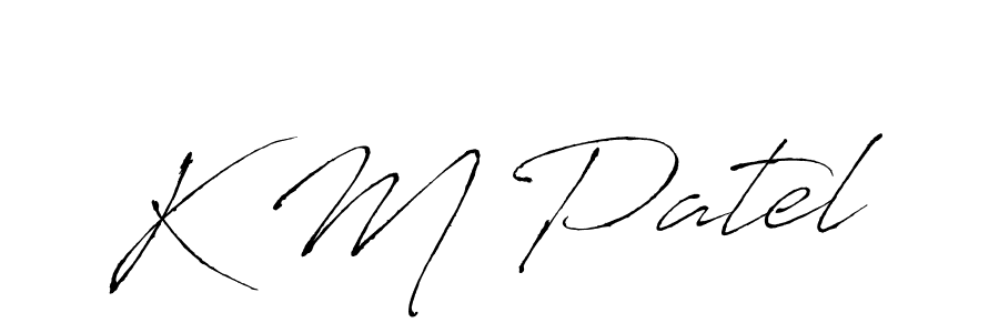 How to make K M Patel name signature. Use Antro_Vectra style for creating short signs online. This is the latest handwritten sign. K M Patel signature style 6 images and pictures png