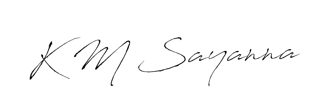 Design your own signature with our free online signature maker. With this signature software, you can create a handwritten (Antro_Vectra) signature for name K M Sayanna. K M Sayanna signature style 6 images and pictures png