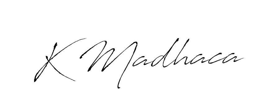 Also we have K Madhaca name is the best signature style. Create professional handwritten signature collection using Antro_Vectra autograph style. K Madhaca signature style 6 images and pictures png