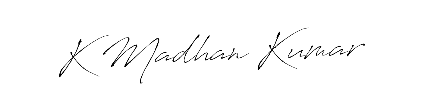 Also we have K Madhan Kumar name is the best signature style. Create professional handwritten signature collection using Antro_Vectra autograph style. K Madhan Kumar signature style 6 images and pictures png