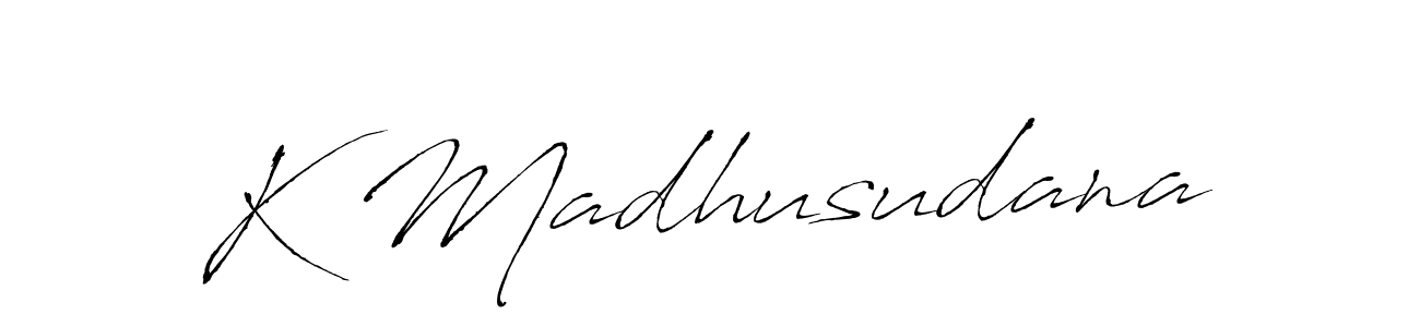 Create a beautiful signature design for name K Madhusudana. With this signature (Antro_Vectra) fonts, you can make a handwritten signature for free. K Madhusudana signature style 6 images and pictures png